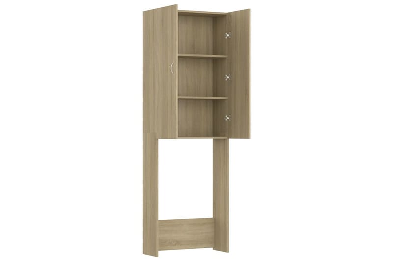 vaskemaskineskab 64x25,5x190 cm sonoma-eg - Hus & renovering - Køkken & bad - Badeværelse - Badeværelsesmøbler - Vægskabe & højskabe
