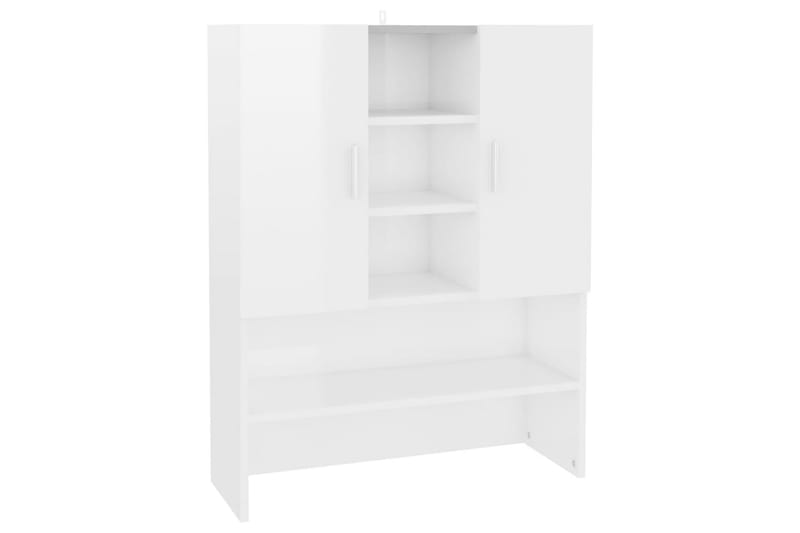 vaskemaskineskab 70,5x25,5x90 cm hvid højglans - Hus & renovering - Køkken & bad - Badeværelse - Badeværelsesmøbler - Vægskabe & højskabe