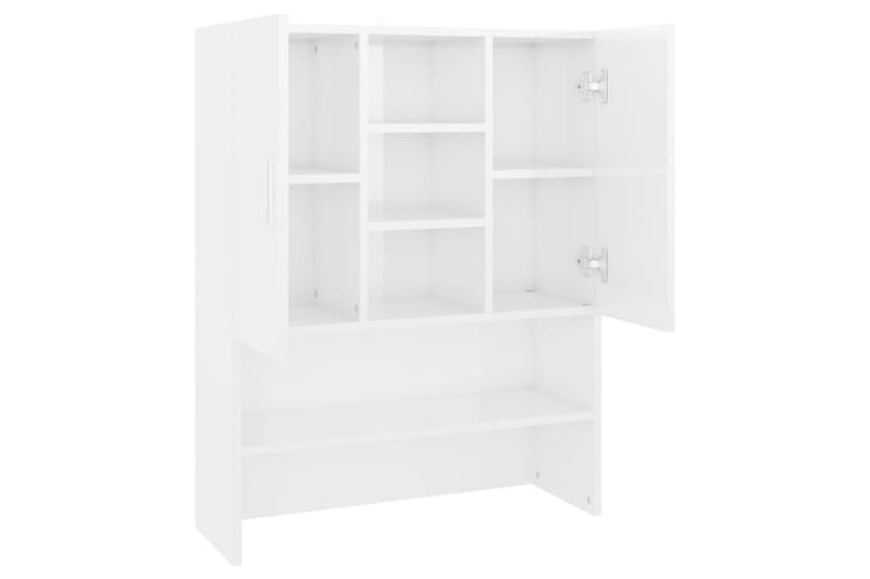 vaskemaskineskab 70,5x25,5x90 cm hvid højglans - Hus & renovering - Køkken & bad - Badeværelse - Badeværelsesmøbler - Vægskabe & højskabe