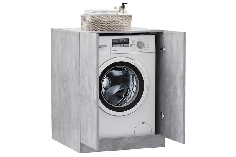 vaskemaskineskab 71x71,5x91,5 cm betongrå - Vasketøjsskab - Vægskabe & højskabe - Badeværelsesskab