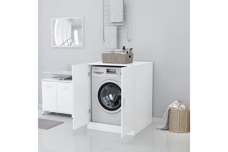 vaskemaskineskab 71x71,5x91,5 cm hvid - Vasketøjsskab - Vægskabe & højskabe - Badeværelsesskab