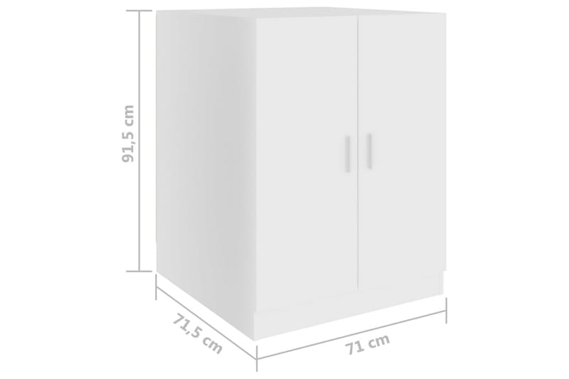 vaskemaskineskab 71x71,5x91,5 cm hvid - Vasketøjsskab - Vægskabe & højskabe - Badeværelsesskab