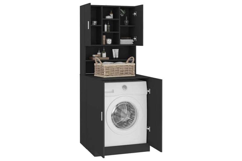 vaskemaskineskab sort - Vasketøjsskab - Vægskabe & højskabe - Badeværelsesskab
