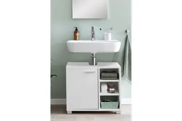Vask Bundenhed Wohnling Folieret Spånplade 1 Dør 3 Opbevaringshylder Moderne - Hus & renovering - Køkken & bad - Badeværelse - Badeværelsesmøbler - Badeværelsesskab