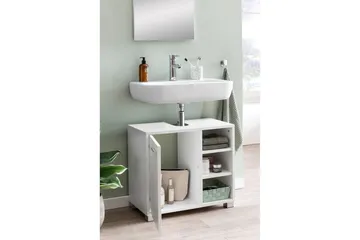 Vask Bundenhed Wohnling Folieret Spånplade 1 Dør 3 Opbevaringshylder Moderne - Hus & renovering - Køkken & bad - Badeværelse - Badeværelsesmøbler - Badeværelsesskab