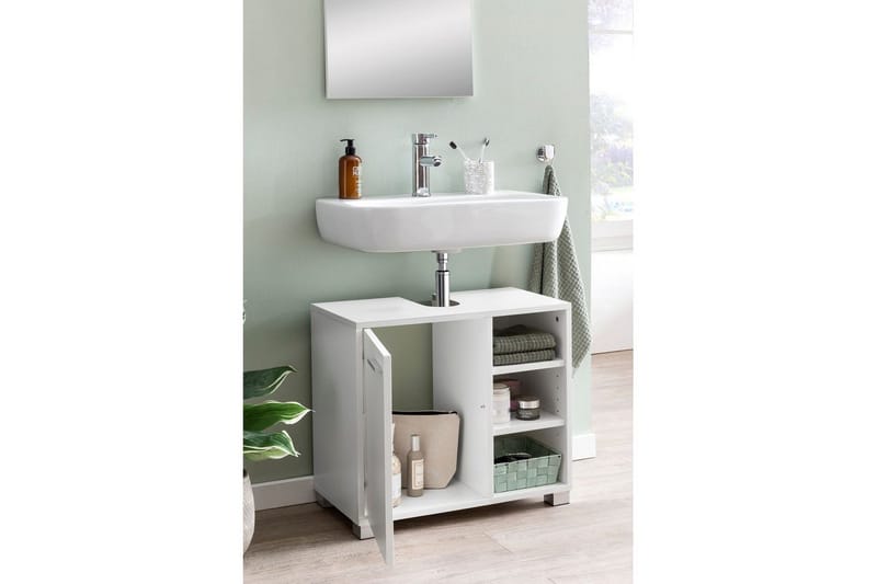 Vask Bundenhed Wohnling Folieret Spånplade 1 Dør 3 Opbevaringshylder Moderne - Hus & renovering - Køkken & bad - Badeværelse - Badeværelsesmøbler - Badeværelsesskab