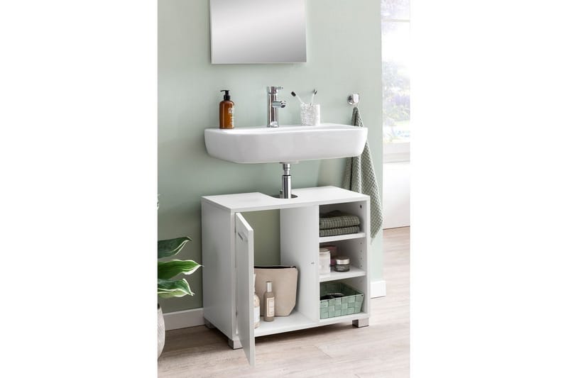 Vask Bundenhed Wohnling Folieret Spånplade 1 Dør 3 Opbevaringshylder Moderne - Hus & renovering - Køkken & bad - Badeværelse - Badeværelsesmøbler - Badeværelsesskab