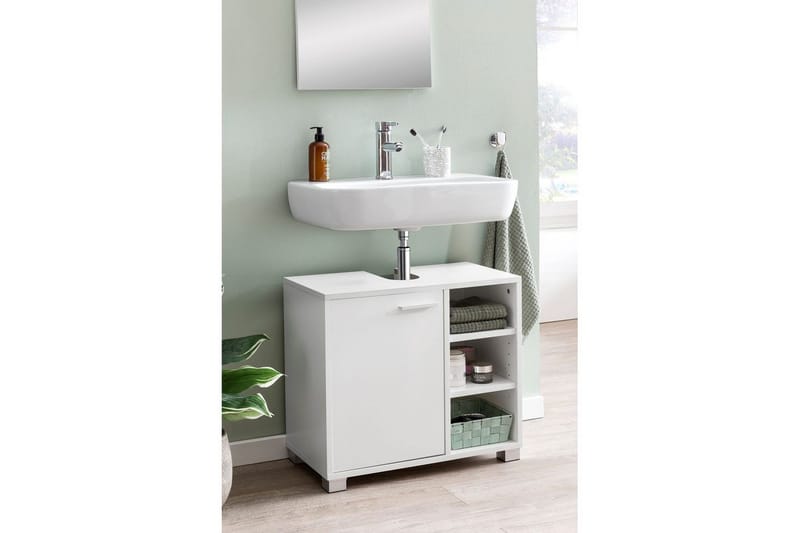 Vask Bundenhed Wohnling Folieret Spånplade 1 Dør 3 Opbevaringshylder Moderne - Hus & renovering - Køkken & bad - Badeværelse - Badeværelsesmøbler - Badeværelsesskab