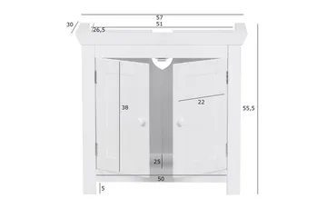Vask Bundenhed Wohnling King Lakeret MDF 2 Døre Moderne - Hus & renovering - Køkken & bad - Badeværelse - Badeværelsesmøbler - Badeværelsesskab