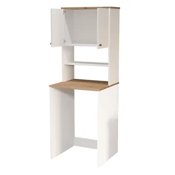 Vaskemaskineskab Hanah Home Nord (65,8 x 183,6 x 60 cm) Hvid eg - Hvid og eg - Hus & renovering - Køkken & bad - Badeværelse - Badeværelsesmøbler - Badeværelsesopbevaring
