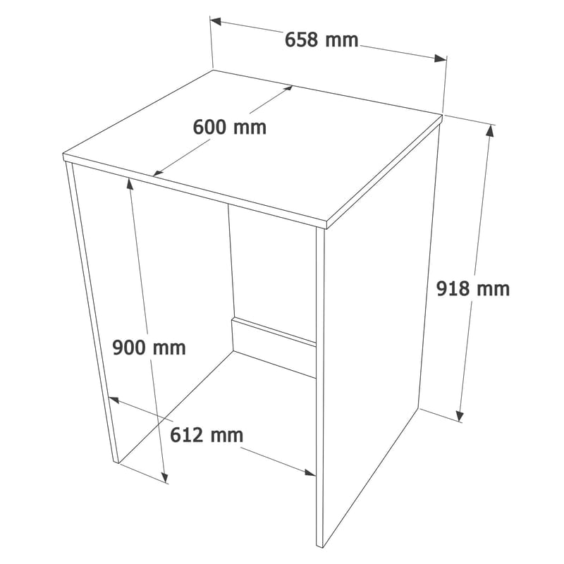 Vaskemaskineskab Hanah Home Nord (65,8 x 91,8 x 60 cm) Hvid eg - Hvid og eg - Hus & renovering - Køkken & bad - Badeværelse - Badeværelsesmøbler - Badeværelsesopbevaring