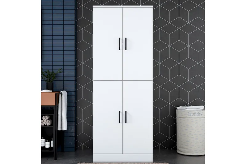 Vaskemaskineskab Ostwerwaltia Hvid - Hvid - Hus & renovering - Køkken & bad - Badeværelse - Badeværelsesmøbler - Badeværelsesskab