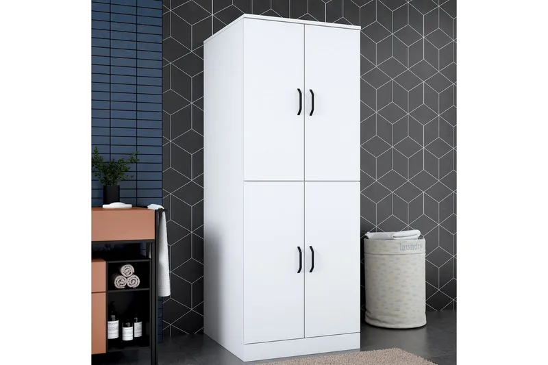 Vaskemaskineskab Ostwerwaltia Hvid - Hvid - Hus & renovering - Køkken & bad - Badeværelse - Badeværelsesmøbler - Badeværelsesskab