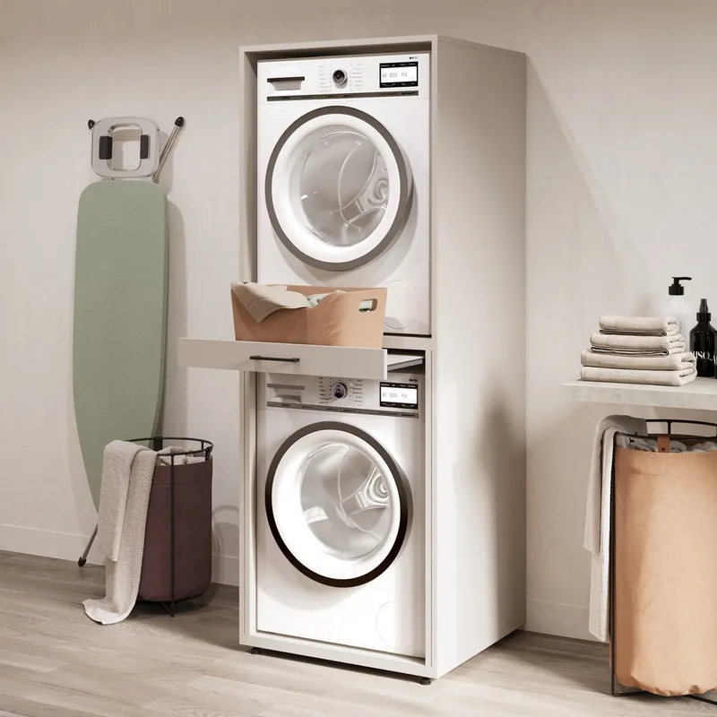 Vaskemaskine/Tørretumbler Skab Aza 1 Hylde - Cashmere - Hus & renovering - Køkken & bad - Badeværelse - Badeværelsesmøbler - Badeværelsesopbevaring