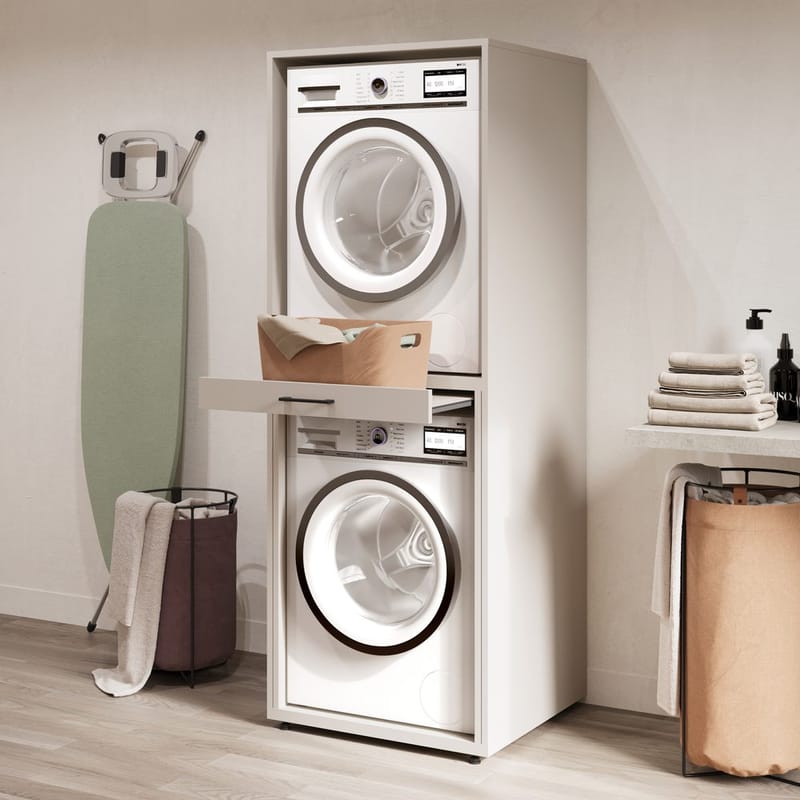 Vaskemaskine/Tørretumbler Skab Aza 1 Hylde - Cashmere - Hus & renovering - Køkken & bad - Badeværelse - Badeværelsesmøbler - Badeværelsesopbevaring