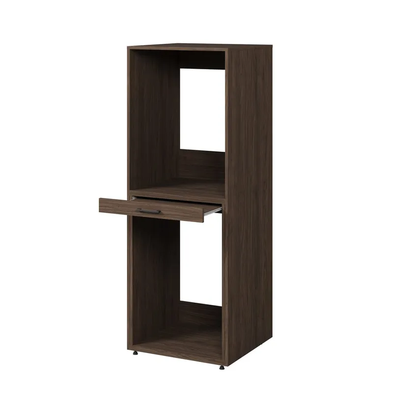 Vaskemaskine/Tørretumbler Skab Aza 1 Hylde - Valnød Villa - Hus & renovering - Køkken & bad - Badeværelse - Badeværelsesmøbler - Badeværelsesopbevaring