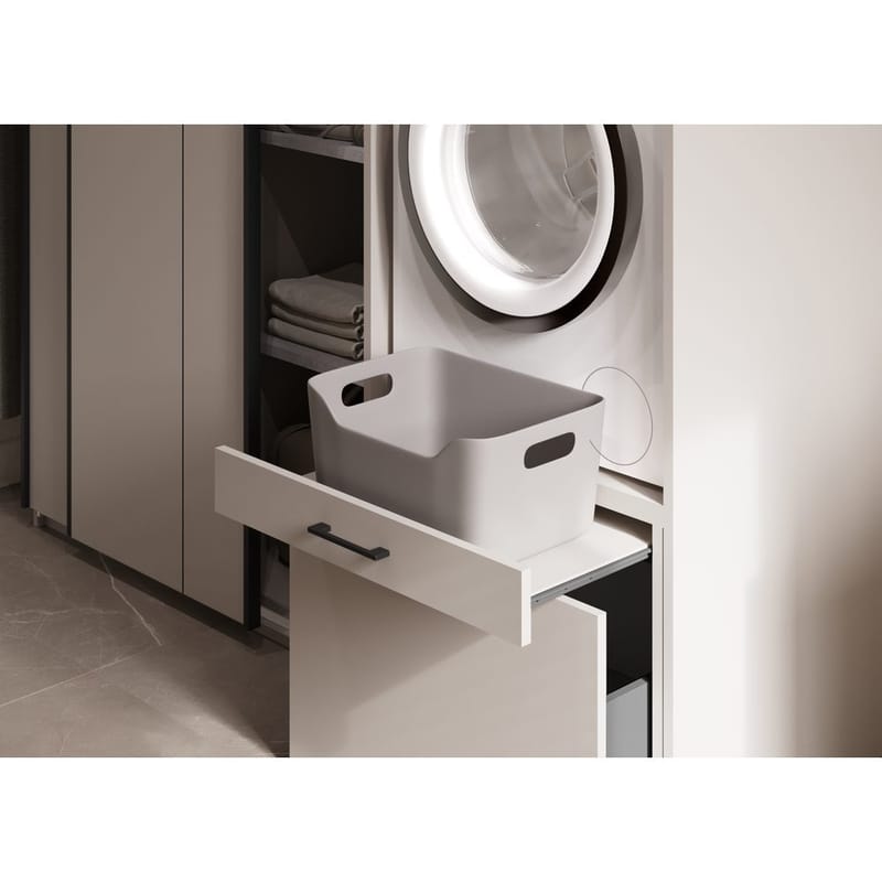 Vaskemaskine/tørretumbler skab Aza 1 Skuffe 1 Hylde - Cashmere - Hus & renovering - Køkken & bad - Badeværelse - Badeværelsesmøbler - Badeværelsesopbevaring