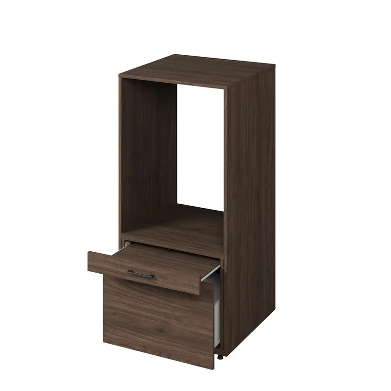 Vaskemaskine/tørretumbler skab Aza 1 Skuffe 1 Hylde - Valnødde Villa - Hus & renovering - Køkken & bad - Badeværelse - Badeværelsesmøbler - Badeværelsesopbevaring