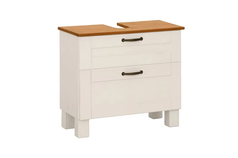 Vaskeskab Alby 1 Skuffe, Hvid/Honning, 1 Skuffe, Hvid/Honning