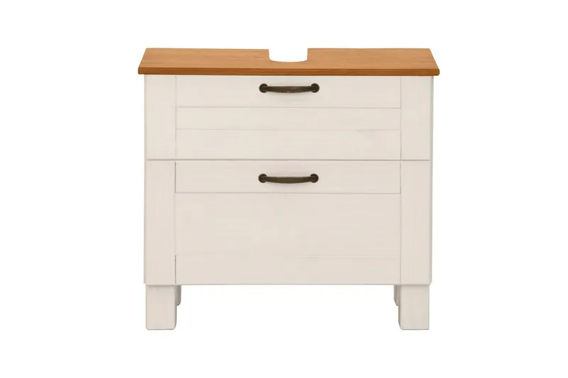 Vaskeskab Alby 1 Skuffe, Hvid/Honning - 1 Skuffe, Hvid/Honning - Hus & renovering - Køkken & bad - Badeværelse - Badeværelsesmøbler - Badeværelsesskab