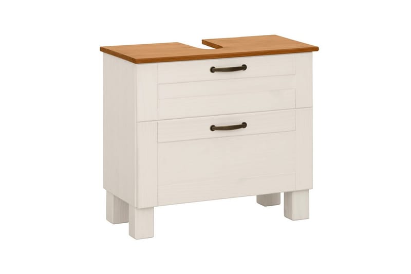 Vaskeskab Alby 1 Skuffe, Hvid/Honning, 1 Skuffe, Hvid/Honning