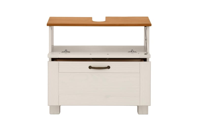 Vaskeskab Alby 1 Skuffe, Hvid/Honning - 1 Skuffe, Hvid/Honning - Hus & renovering - Køkken & bad - Badeværelse - Badeværelsesmøbler - Badeværelsesskab