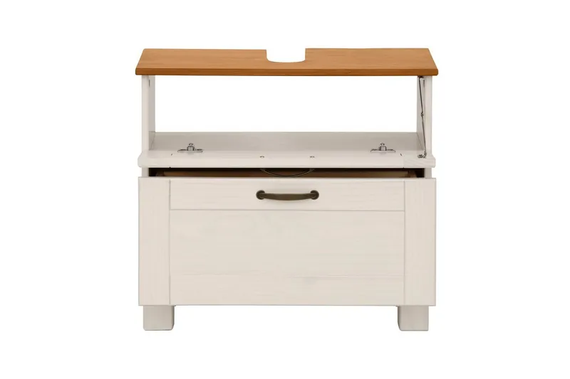 Vaskeskab Alby 1 Skuffe, Hvid/Honning - 1 Skuffe, Hvid/Honning - Hus & renovering - Køkken & bad - Badeværelse - Badeværelsesmøbler - Badeværelsesskab