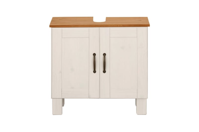 Vaskeskab Alby 2 Skuffer, Hvid/Honning - 2 Skuffer, Hvid/Honning - Hus & renovering - Køkken & bad - Badeværelse - Badeværelsesmøbler - Badeværelsesskab