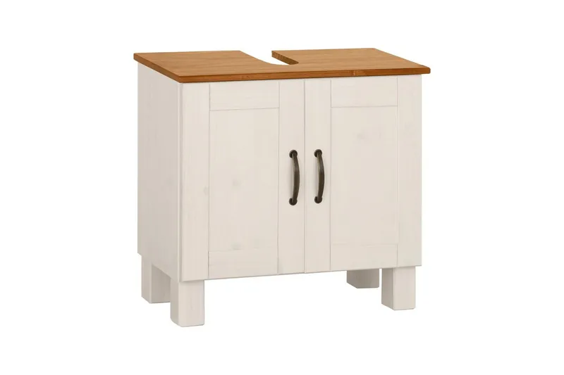 Vaskeskab Alby 2 Skuffer, Hvid/Honning, 2 Skuffer, Hvid/Honning