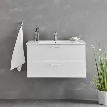 Vaskeskab Lycklig Hvid 800 med håndvask - Hus & renovering - Køkken & bad - Badeværelse - Badeværelsesmøbler - Underskab badeværelse