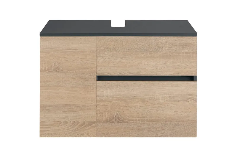Vaskeskab Wisla 80x45x53 cm, Antracit/Eg - 80x45x53 cm, Antracit/Eg - Hus & renovering - Køkken & bad - Badeværelse - Badeværelsesmøbler - Underskab badeværelse