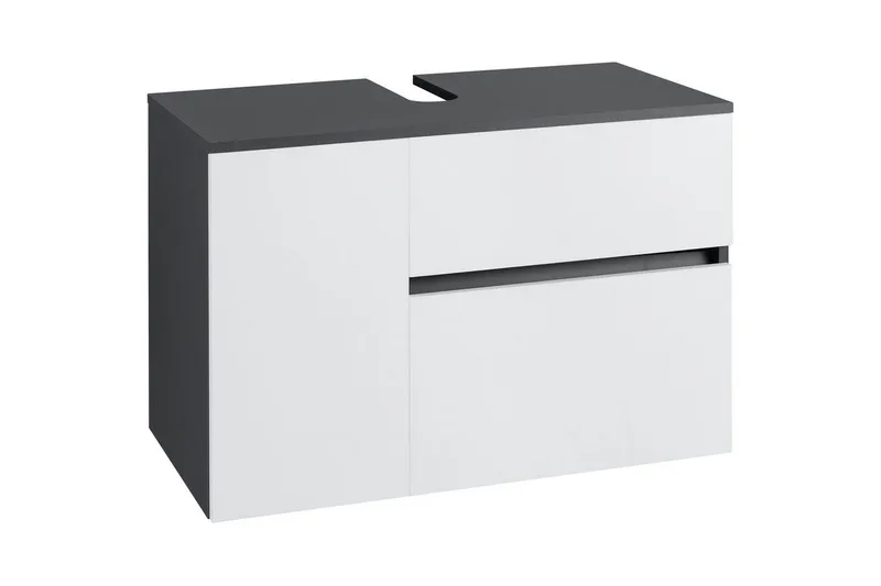 Vaskeskab Wisla 80x45x53 cm, Antracit/Hvid, 80x45x53 cm, Antracit/Hvid