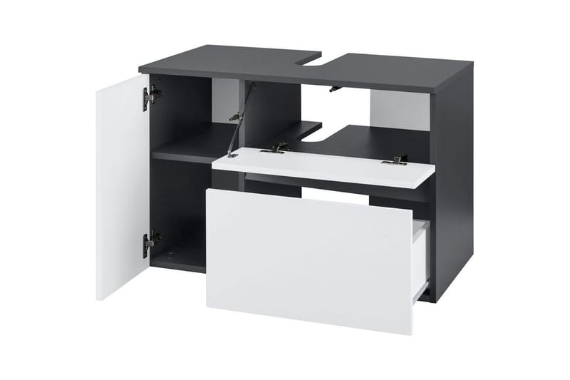Vaskeskab Wisla 80x45x53 cm, Antracit/Hvid - 80x45x53 cm, Antracit/Hvid - Hus & renovering - Køkken & bad - Badeværelse - Badeværelsesmøbler - Badeværelsesskab
