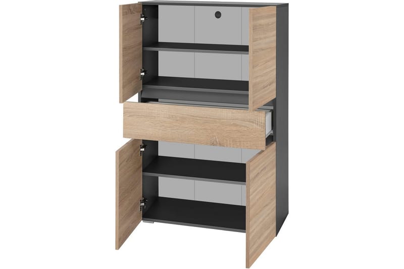 Wisla Højskab til Badeværelse 130x76x35 cm - Grå - Hus & renovering - Køkken & bad - Badeværelse - Badeværelsesmøbler - Badeværelsesskab