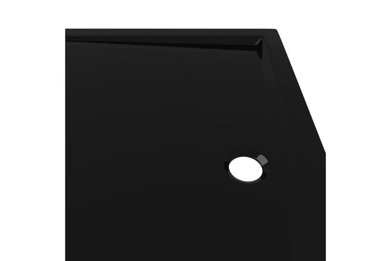 brusekar 70x100 cm ABS rektangulært sort - Sort - Brusekar - Øvrige badeværelsestilbehør