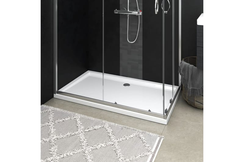 brusekar 70x120 cm ABS rektangulært hvid - Hvid - Hus & renovering - Køkken & bad - Badeværelse - Brusearmatur & tilbehør