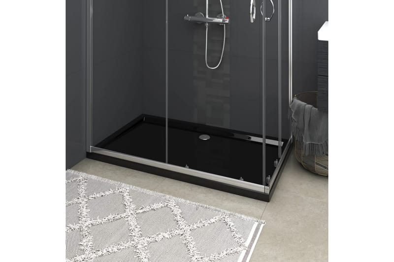 brusekar 70x120 cm ABS rektangulært sort - Sort - Hus & renovering - Køkken & bad - Badeværelse - Brusearmatur & tilbehør
