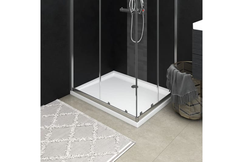 brusekar 70x90 cm ABS rektangulært - Hvid - Hus & renovering - Køkken & bad - Badeværelse - Brusearmatur & tilbehør