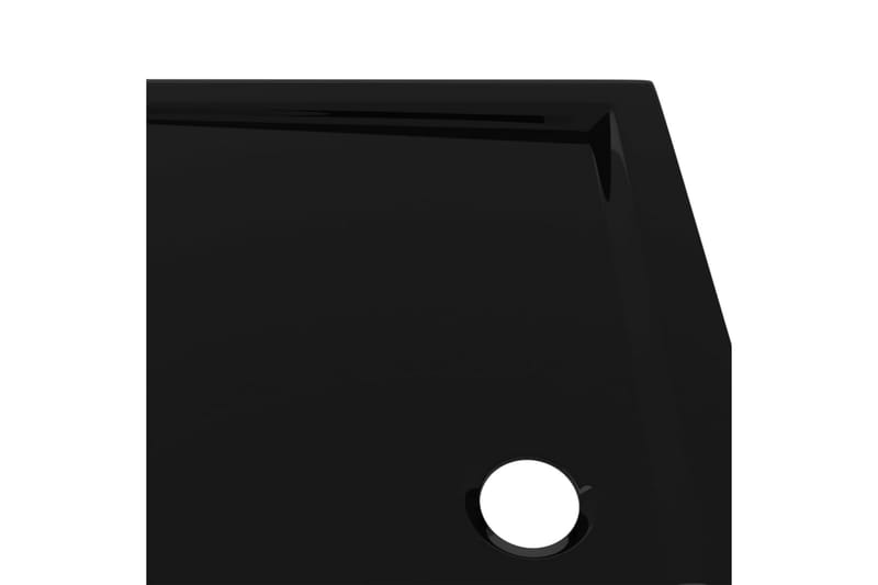 brusekar 70x90 cm ABS rektangulært sort - Sort - Brusekar - Øvrige badeværelsestilbehør