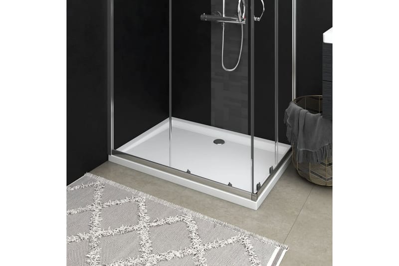brusekar 80x110 cm ABS rektangulært hvid - Hvid - Hus & renovering - Køkken & bad - Badeværelse - Brusearmatur & tilbehør