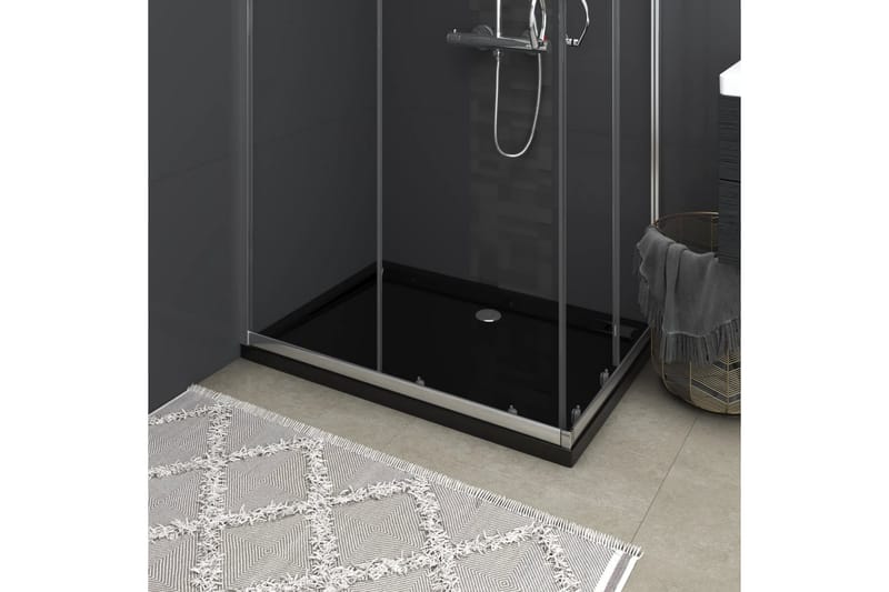 brusekar 80x110 cm ABS rektangulært sort - Sort - Hus & renovering - Køkken & bad - Badeværelse - Brusearmatur & tilbehør