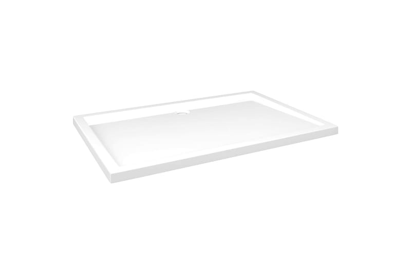brusekar 80x120 cm ABS rektangulært hvid - Hvid - Hus & renovering - Køkken & bad - Badeværelse - Brusearmatur & tilbehør