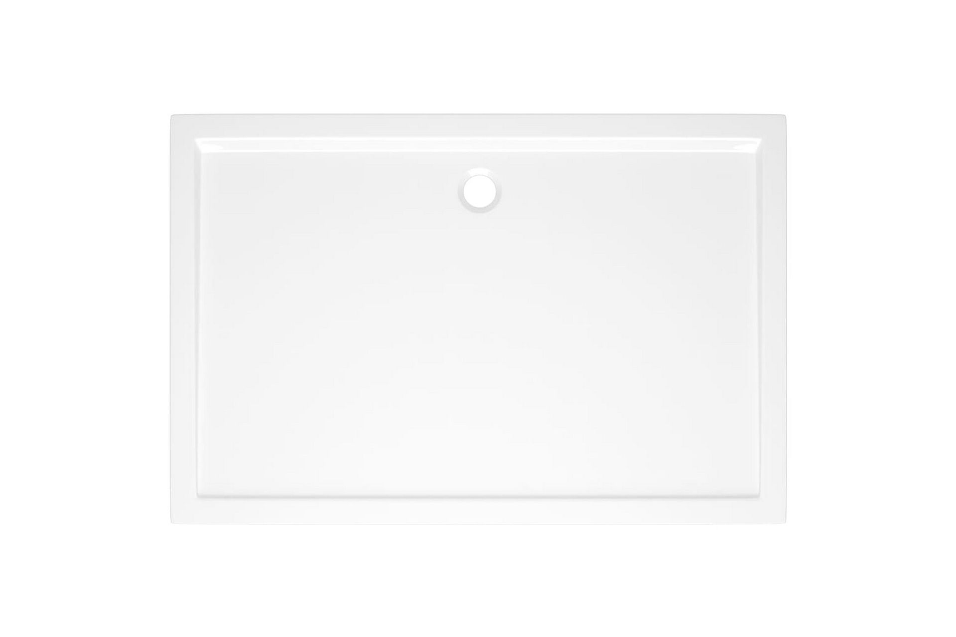 brusekar 80x120 cm ABS rektangulært hvid - Hvid - Hus & renovering - Køkken & bad - Badeværelse - Brusearmatur & tilbehør