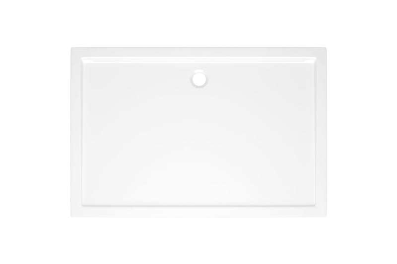 brusekar 80x120 cm ABS rektangulært hvid - Hvid - Hus & renovering - Køkken & bad - Badeværelse - Brusearmatur & tilbehør