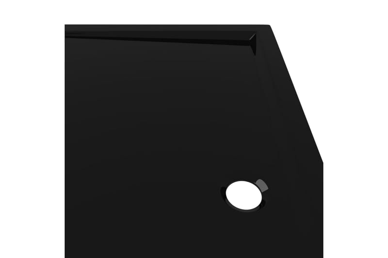 brusekar 80x120 cm ABS rektangulært sort - Sort - Øvrige badeværelsestilbehør - Brusekar