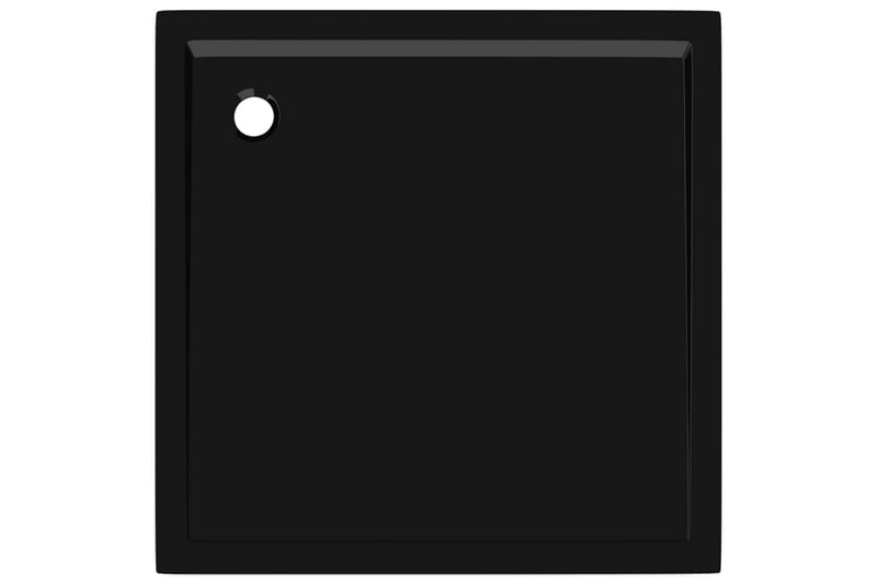 brusekar 80x80 cm ABS firkantet sort - Sort - Brusekar - Øvrige badeværelsestilbehør