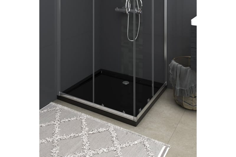 brusekar 80x90 cm ABS rektangulært sort - Sort - Hus & renovering - Køkken & bad - Badeværelse - Brusearmatur & tilbehør