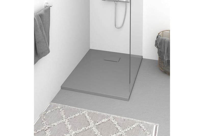 brusekar 90x70 cm SMC grå - Grå - Hus & renovering - Køkken & bad - Badeværelse - Brusearmatur & tilbehør