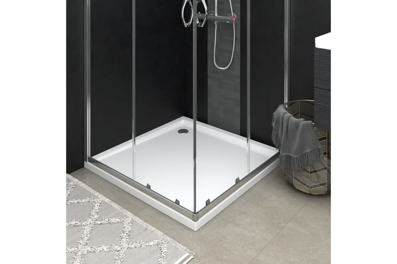 brusekar 90x90 cm ABS firkantet - Hvid - Hus & renovering - Køkken & bad - Badeværelse - Brusearmatur & tilbehør