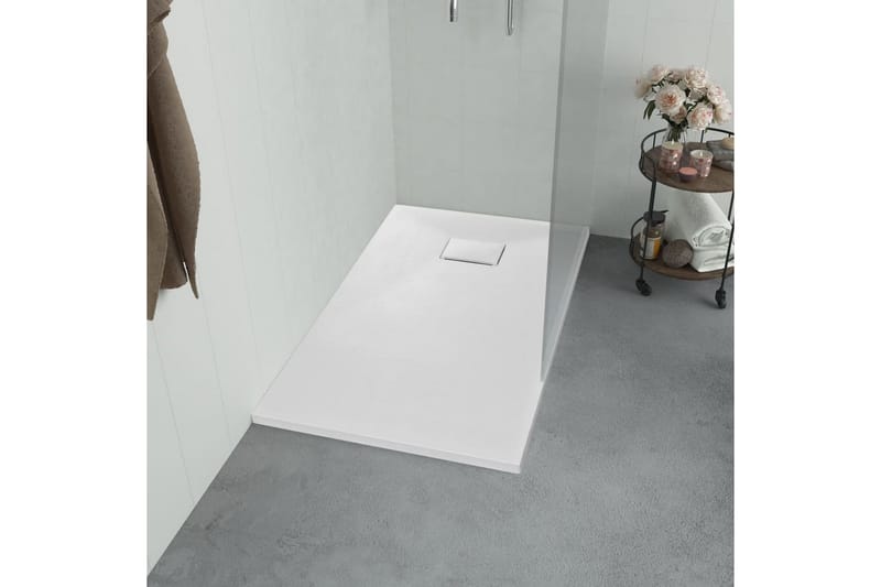 brusekar SMC 100 x 70 cm hvid - Hvid - Øvrige badeværelsestilbehør - Brusekar